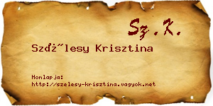 Szélesy Krisztina névjegykártya